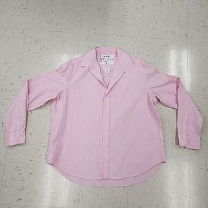 Frank & Eileen Eileen Italian Flannel Button Up Shirt Light Pink Size Medium